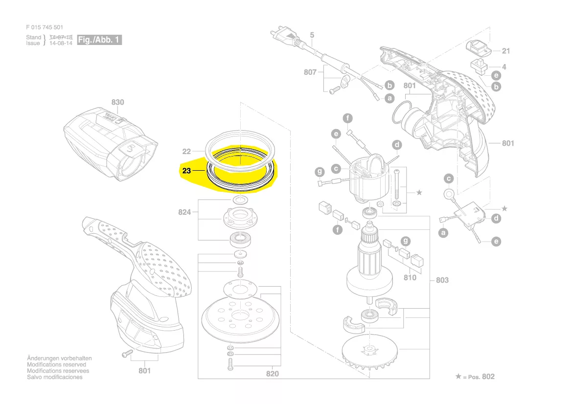 Bague de friction ponceuse exc. 7445 et 7455 Skil